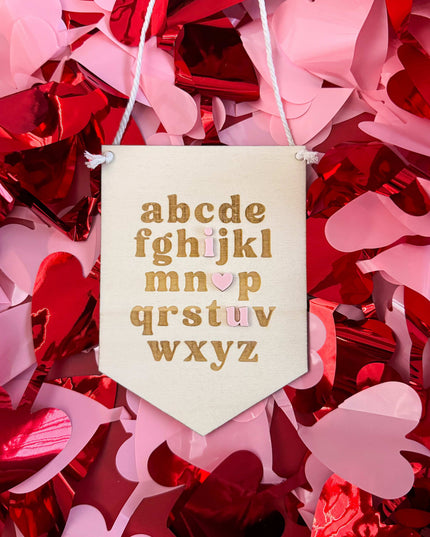Alphabet I Love you Mini Pennant Flag