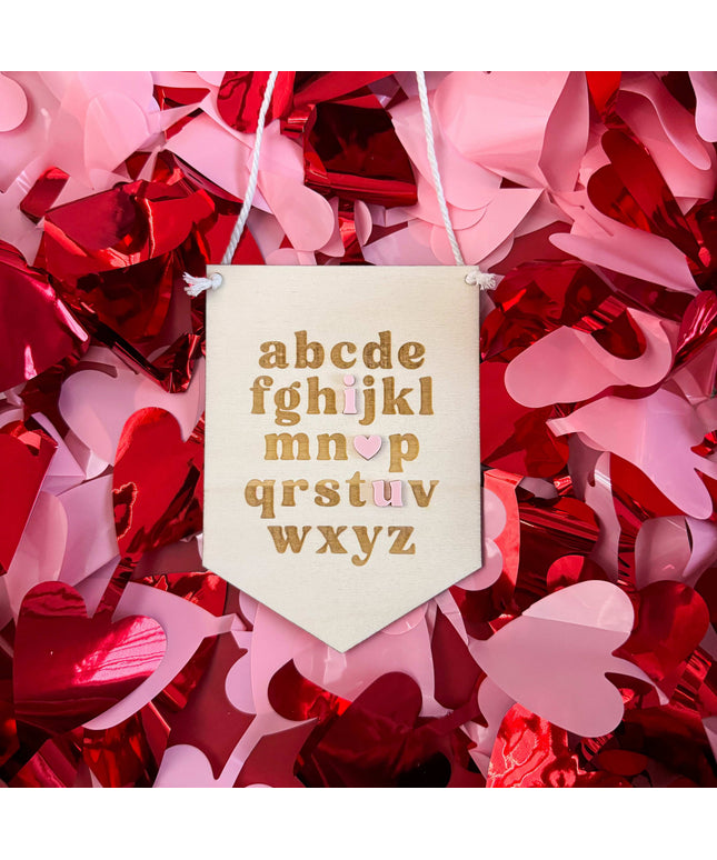 Alphabet I Love you Mini Pennant Flag