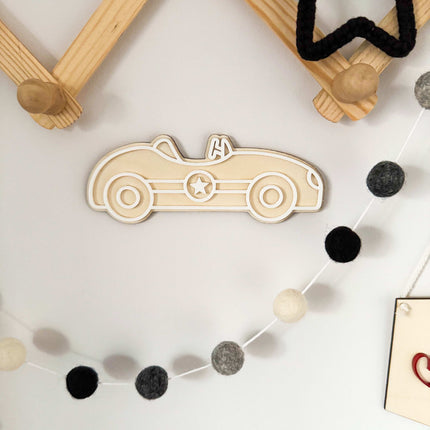 Retro Race Car Wall Shape