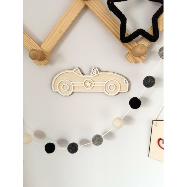 Retro Race Car Wall Shape