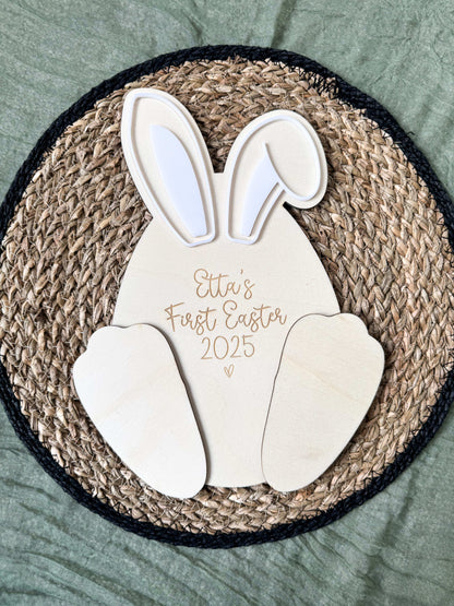 Personalised Easter Keepsake Footprint Plaque