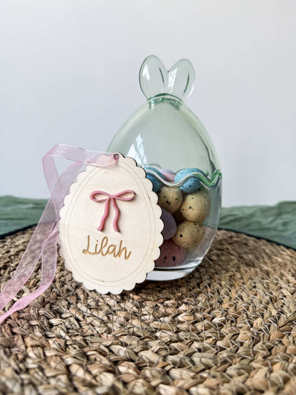 Scalloped Bow Easter Tag