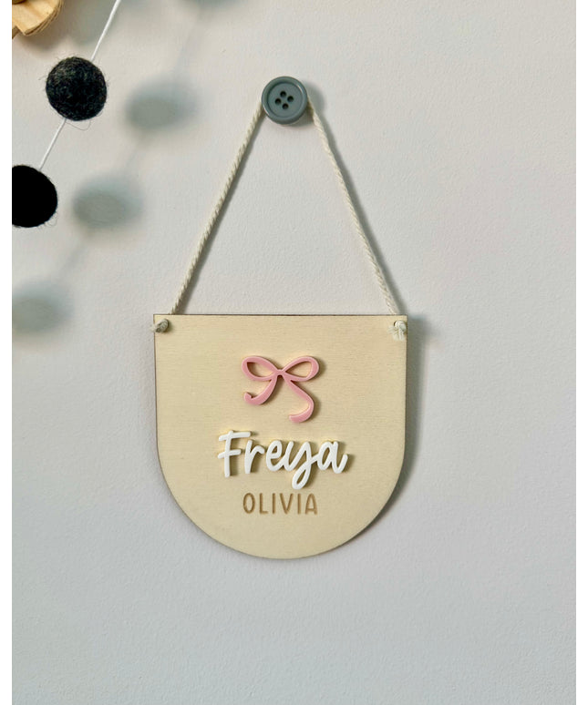 Personalised Bow Mini Pennant