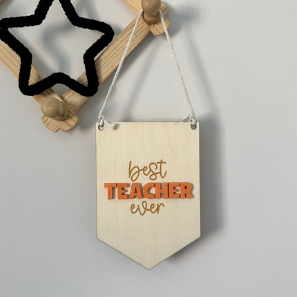 *CLEARANCE* Best Teacher Ever Mini Pennant