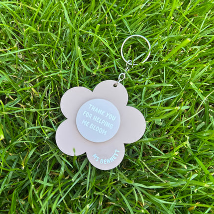 Personalised Thank You Teacher Keyring
