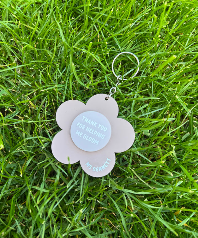 Personalised Thank You Teacher Keyring