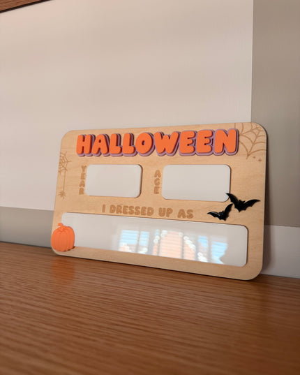 Halloween Costume Photo Prop Board