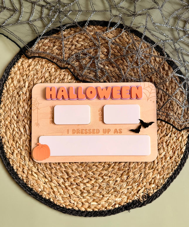Halloween Costume Photo Prop Board