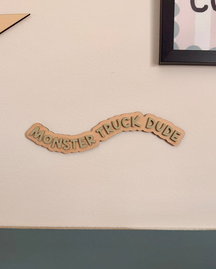 Monster Truck Dude Plaque