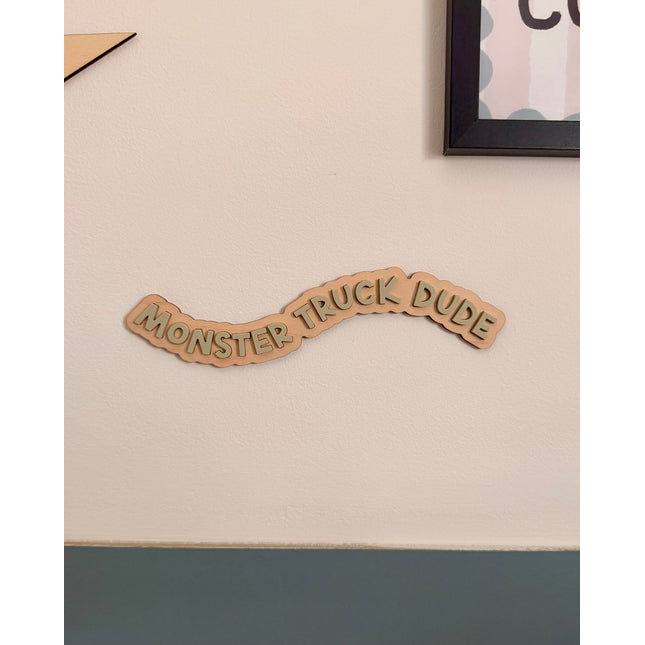 Monster Truck Dude Plaque