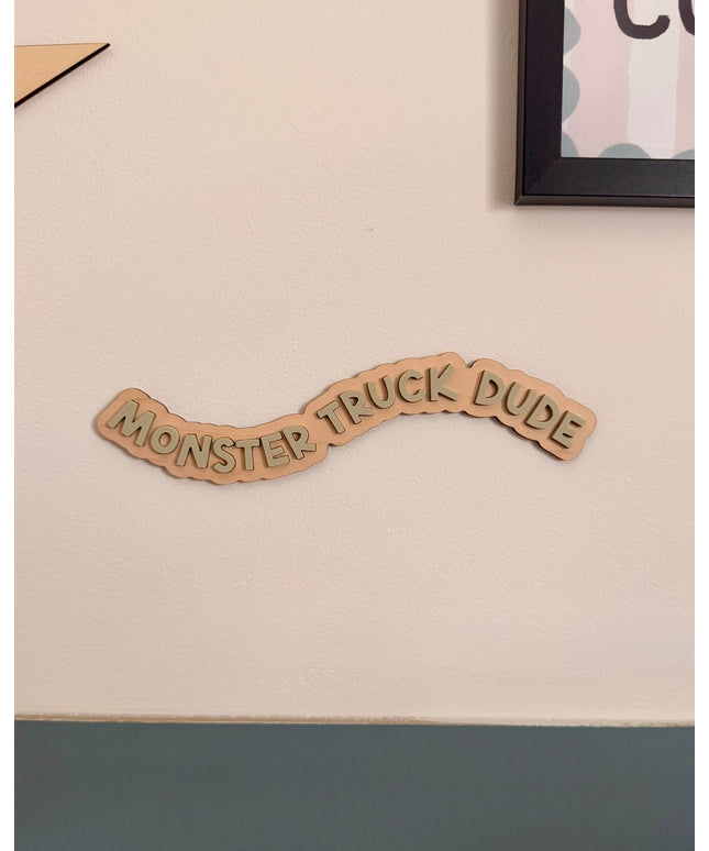 Monster Truck Dude Plaque
