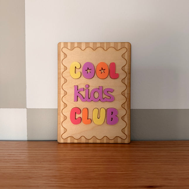 Cool Kids Club Plaque