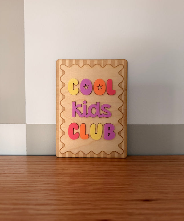 Cool Kids Club Plaque