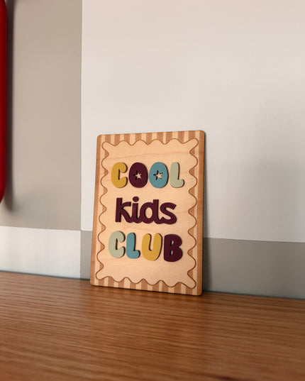 Cool Kids Club Plaque