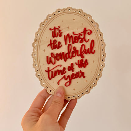 Most Wonderful Time of the Year Christmas Wall Plaque
