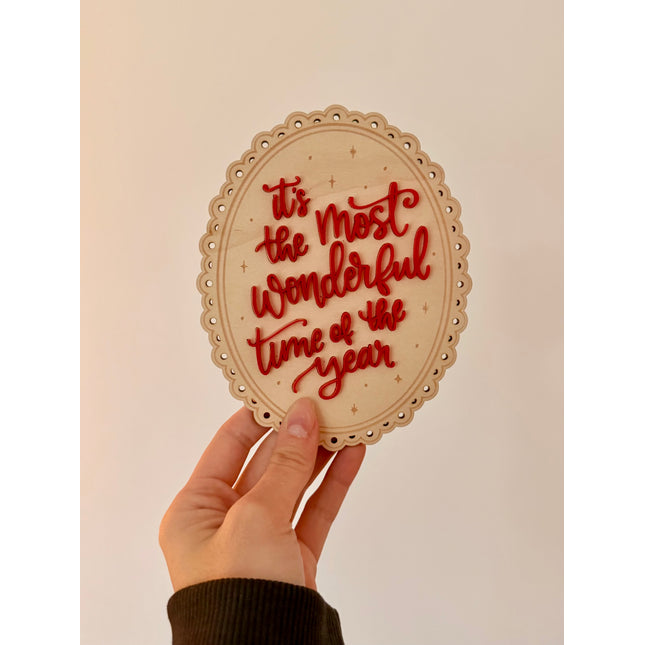 Most Wonderful Time of the Year Christmas Wall Plaque