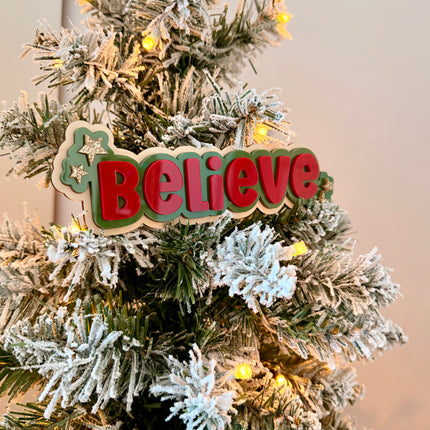 Believe Christmas Wall Sign