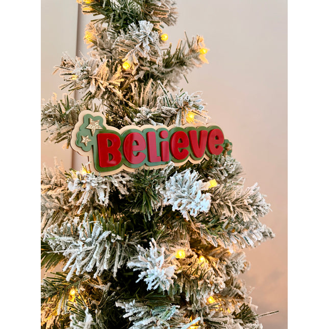 Believe Christmas Wall Sign