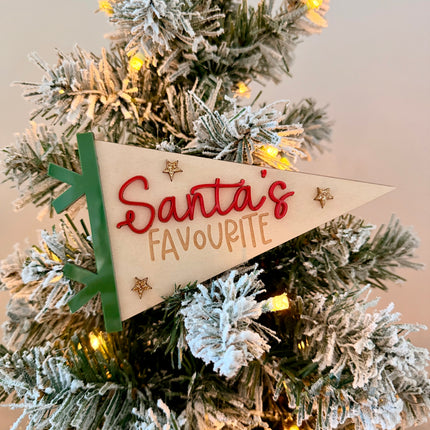 Santa's Favourite Pennant Flag