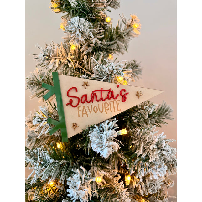 Santa's Favourite Pennant Flag