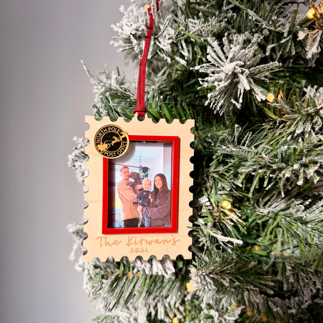 Personalised Christmas Photo Stamp Decoration