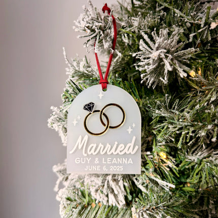 Personalised First Christmas Married Decoration