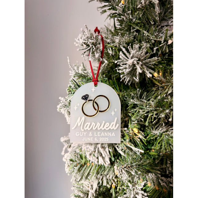 Personalised First Christmas Married Decoration