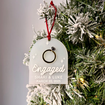 Personalised Engagement Christmas Decoration