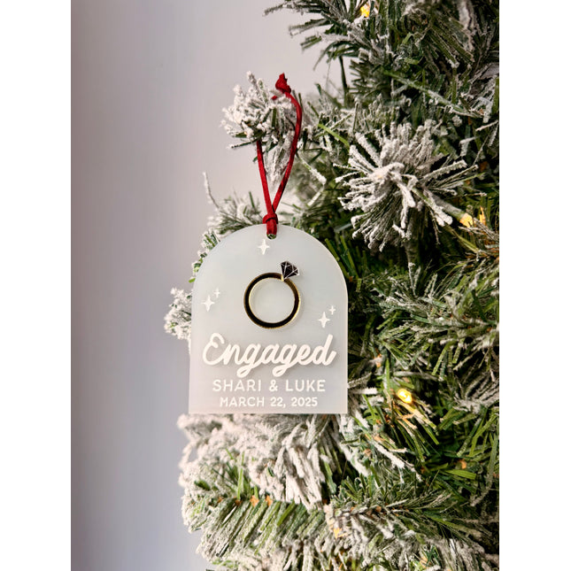 Personalised Engagement Christmas Decoration