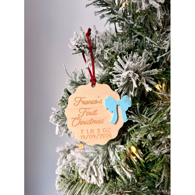 Personalised Baby’s First Christmas Decoration