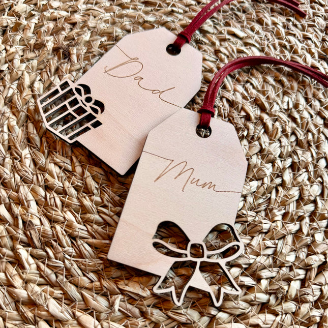 Personalised Wooden Christmas Gift Tags