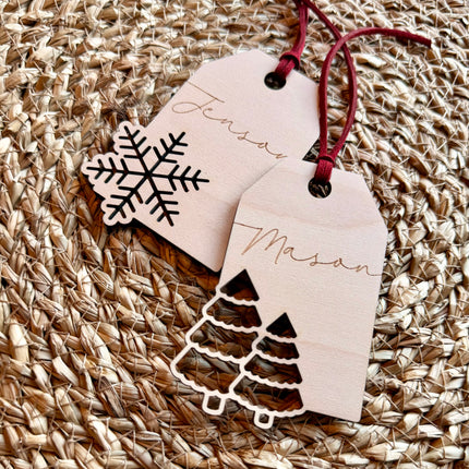Personalised Wooden Christmas Gift Tags