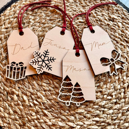 Personalised Wooden Christmas Gift Tags