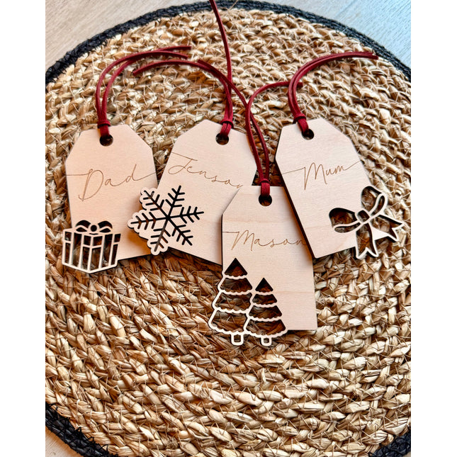Personalised Wooden Christmas Gift Tags