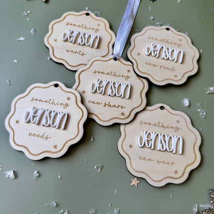 Set of 5 Personalised Mindfulness Gift Tags