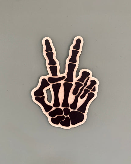 Skeleton Peace Sign