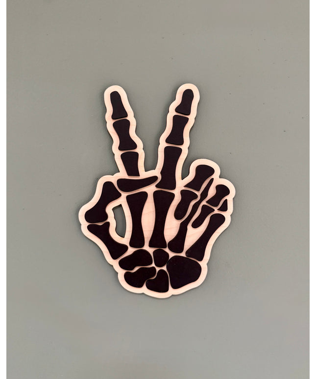 Skeleton Peace Sign