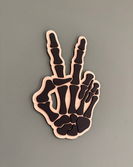 Skeleton Peace Sign