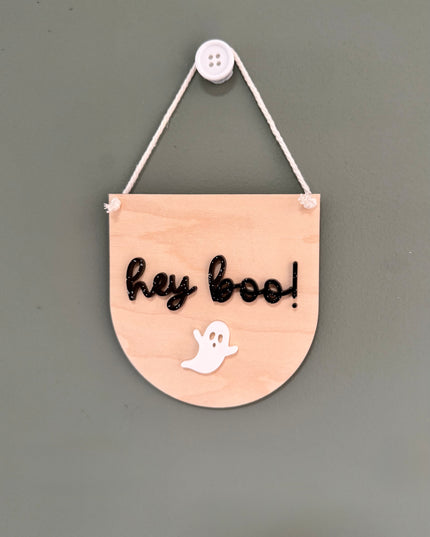 Hey Boo! Mini Hanging Pennant