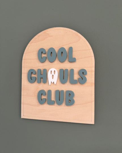 Cool Ghouls Club Plaque