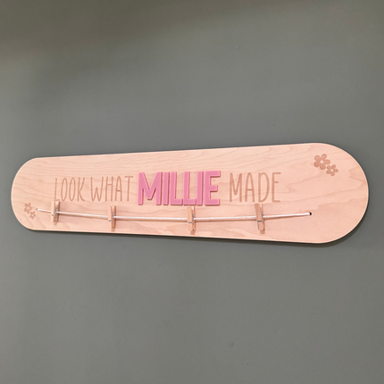 Personalised 'Look What I Made' Wall Plaque - FLOWERS