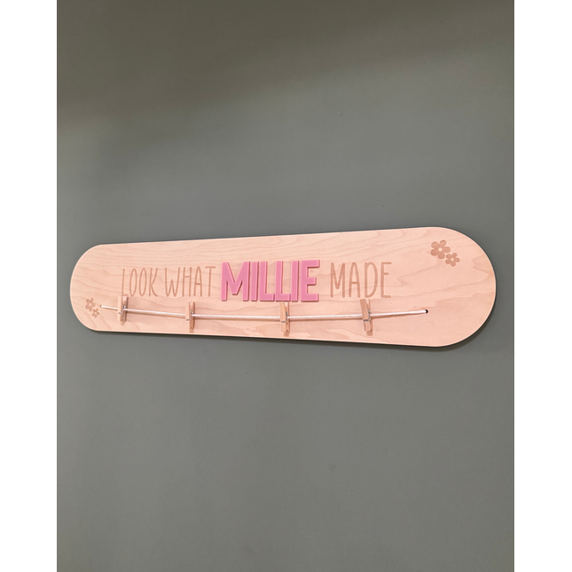 Personalised 'Look What I Made' Wall Plaque - FLOWERS