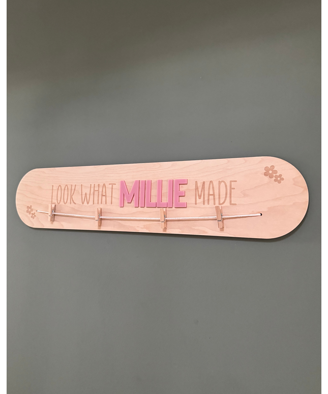 Personalised 'Look What I Made' Wall Plaque - FLOWERS