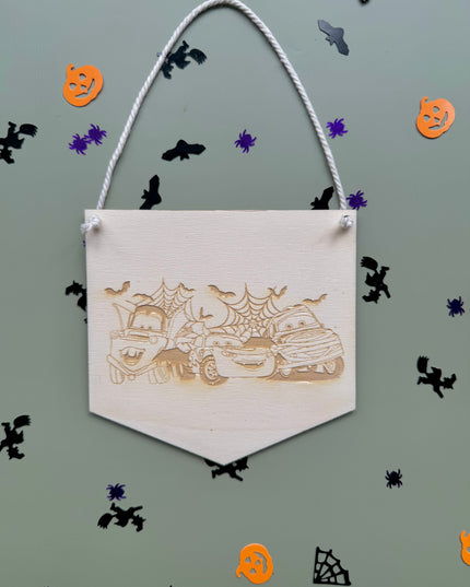 Halloween Cars Mini Hanging Pennant