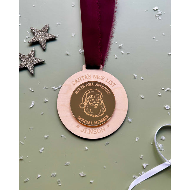 Personalised Nice List Medal