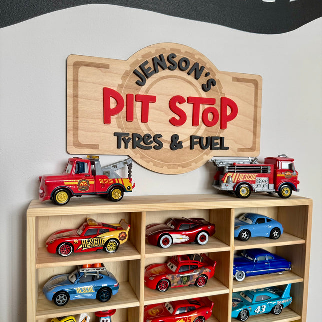 Personalised Pit Stop Sign - Custom Colour