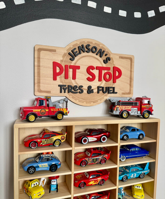 Personalised Pit Stop Sign - Custom Colour