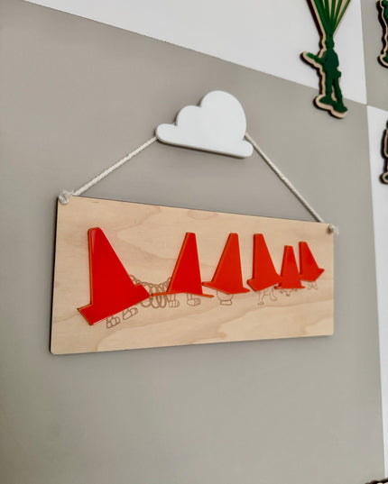 Traffic Cone Hanging Pennant