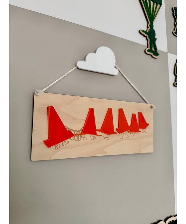Traffic Cone Hanging Pennant