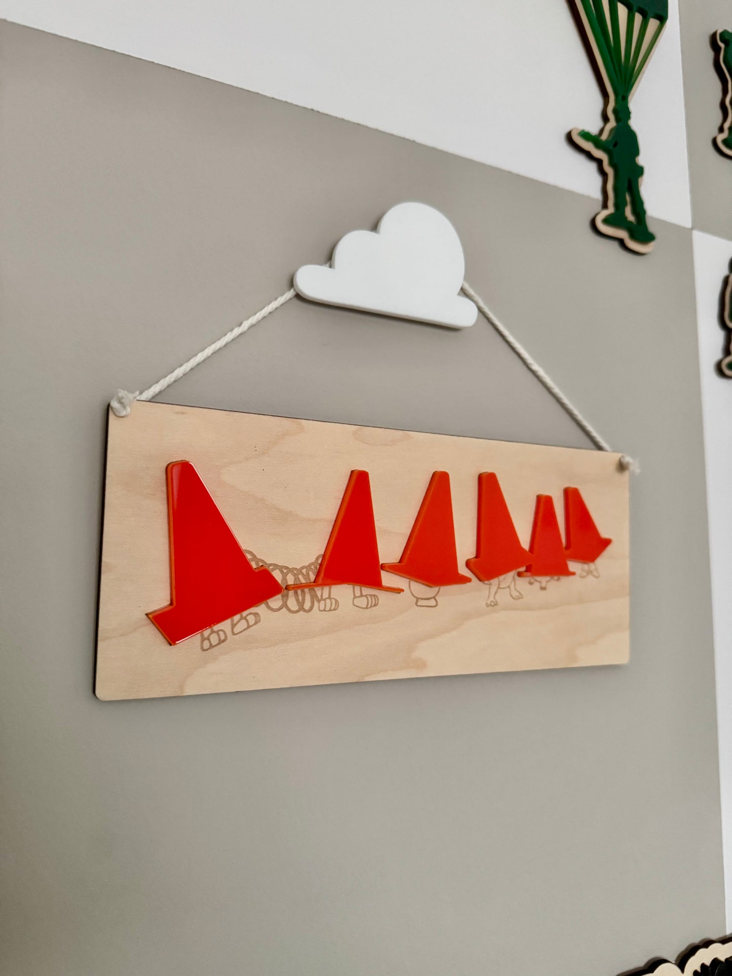 Traffic Cone Hanging Pennant